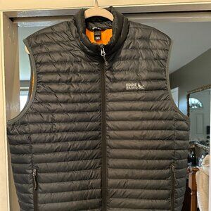 Eddie Bauer Vest Mens Large Black 650 Down Puffer Lightweight and Warm